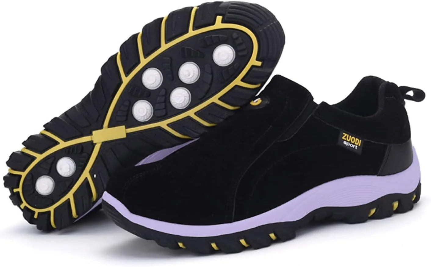 Men's White, Black, Grey Hiking Shoes - All Season, Flat Heel, Round Toe, Slip-On, Water Resistant, Slip-Resistant, Casual, Outdoor, Adult Men's Size