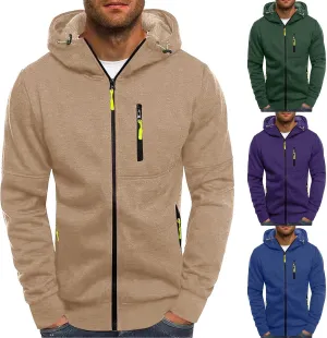 Mens Zip Up Hoodies Heavyweight Fleece Sports Track Jackets Sweatshirts for Gym Running