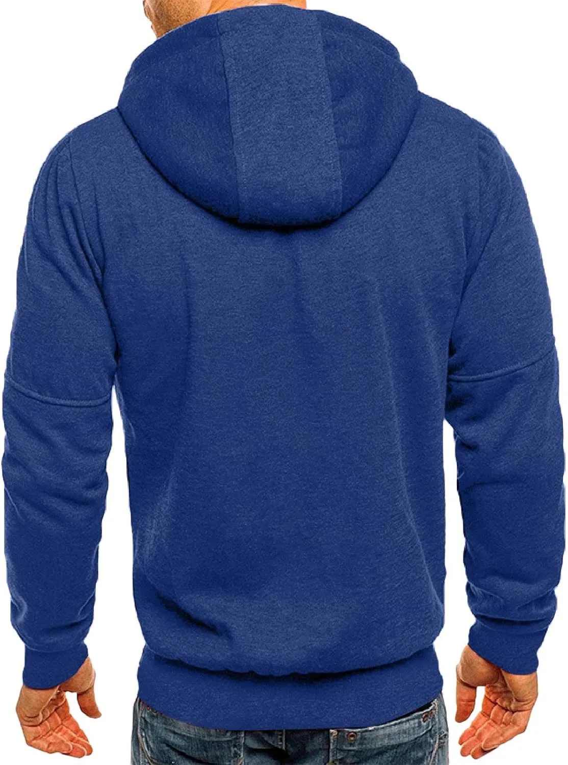 Mens Zip Up Hoodies Heavyweight Fleece Sports Track Jackets Sweatshirts for Gym Running
