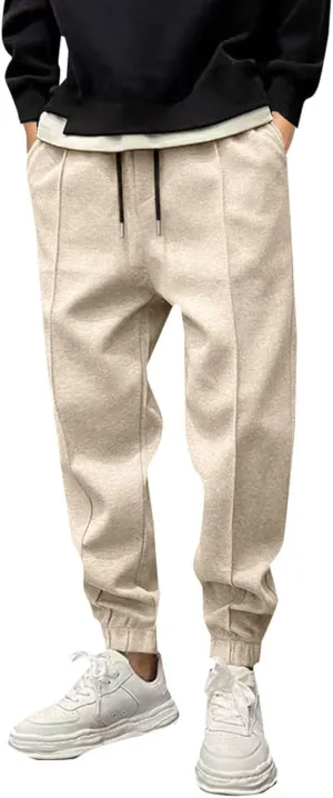 MIDOO Cargo Pants Men Drawstring Chino Cargo Pants Lightweight Hiking Pants Outdoor Twill Track Jogging Sweatpants Pants