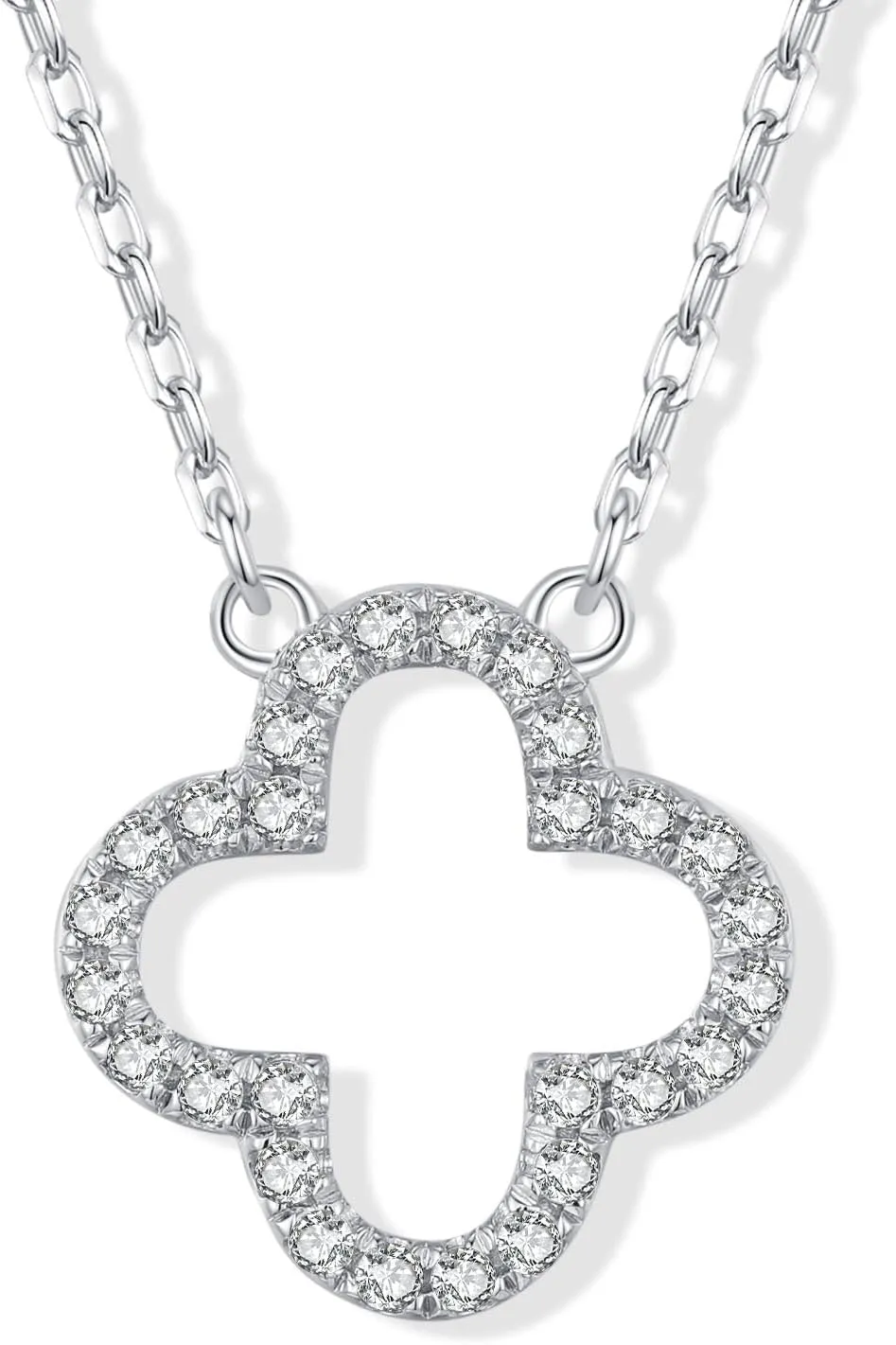 Necklaces for Women, Moissanite Diamond Necklaces for Mom Trendy (white)