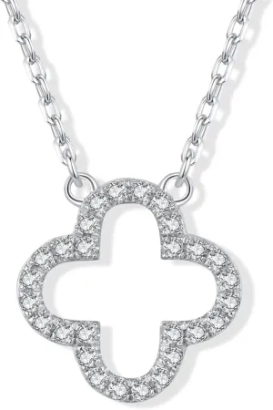 Necklaces for Women, Moissanite Diamond Necklaces for Mom Trendy (white)