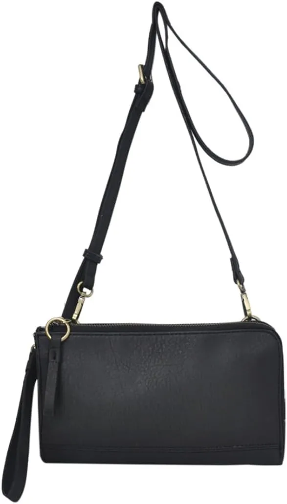 NGIL Faux Leather Crossbody Bag Wristlet Clutch, Shoulder Bag for Women, Wristlet Clutch Purse, Crossbody Bag for Women