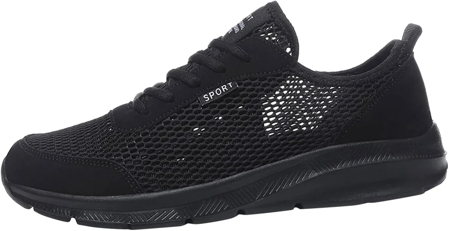 Non Slip Shoes for Men Lightweight Breathable Sneakers Comfortable Work Shoes Walking Shoes for Athletic Tennis Gym