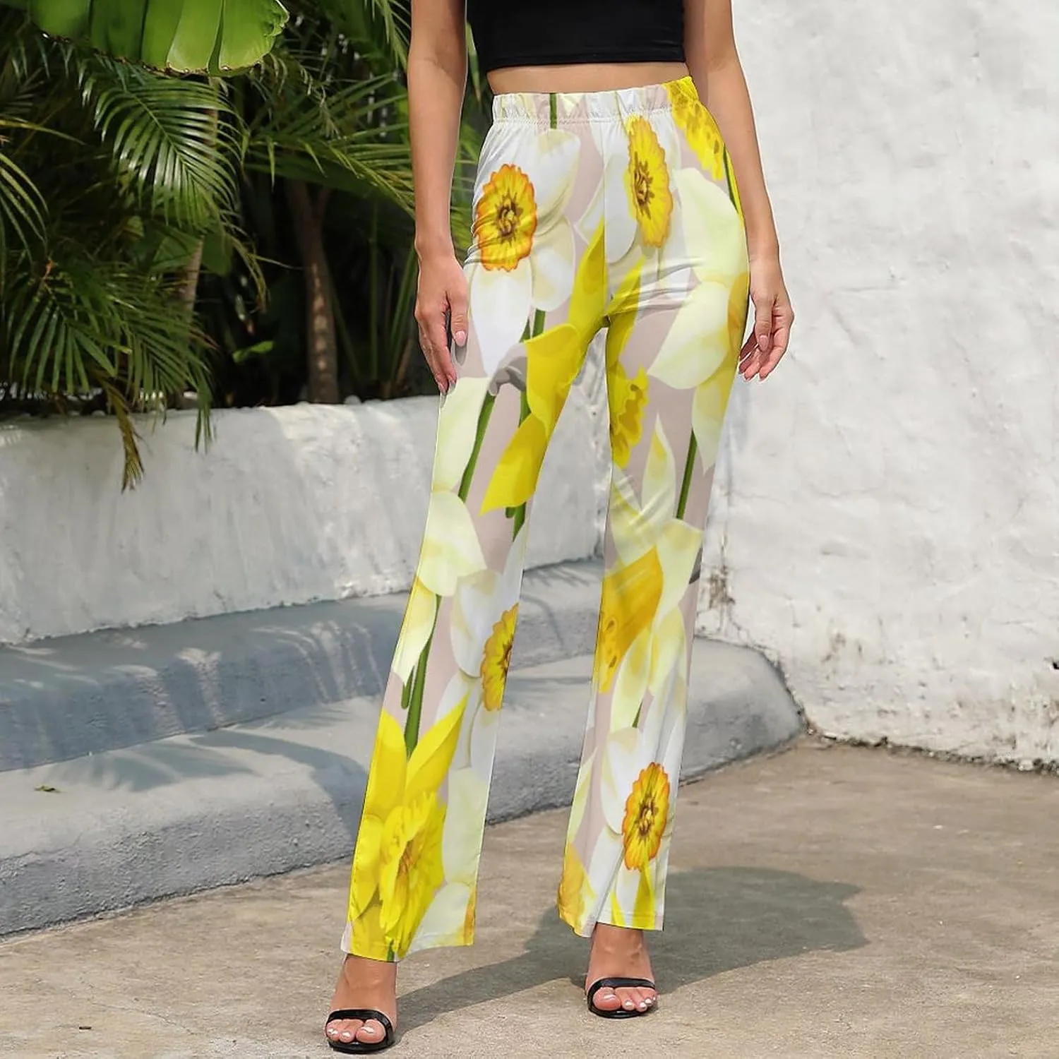 Nugier Women Bell Bottom, Wide Leg Flare Pants Palazzo Trousers Long Pants (XS-XL)