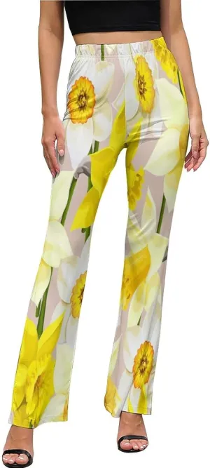 Nugier Women Bell Bottom, Wide Leg Flare Pants Palazzo Trousers Long Pants (XS-XL)