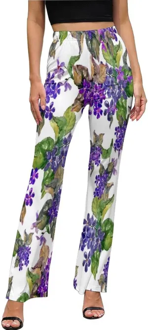 Nugier Women Bell Bottom, Wide Leg Flare Pants Palazzo Trousers Long Pants (XS-XL)