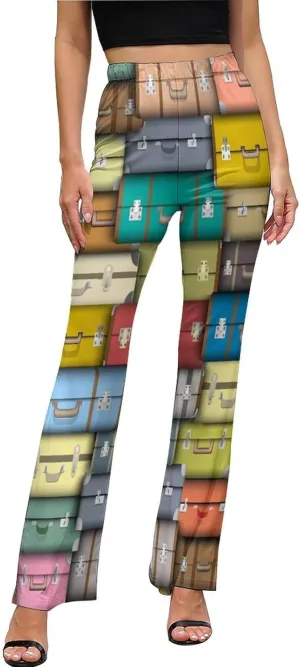 Nugier Women Bell Bottom, Wide Leg Flare Pants Palazzo Trousers Long Pants (XS-XL)