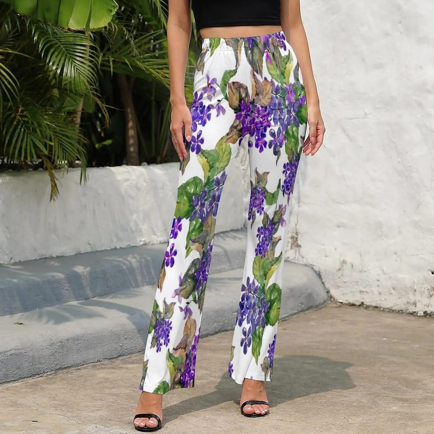 Nugier Women Bell Bottom, Wide Leg Flare Pants Palazzo Trousers Long Pants (XS-XL)