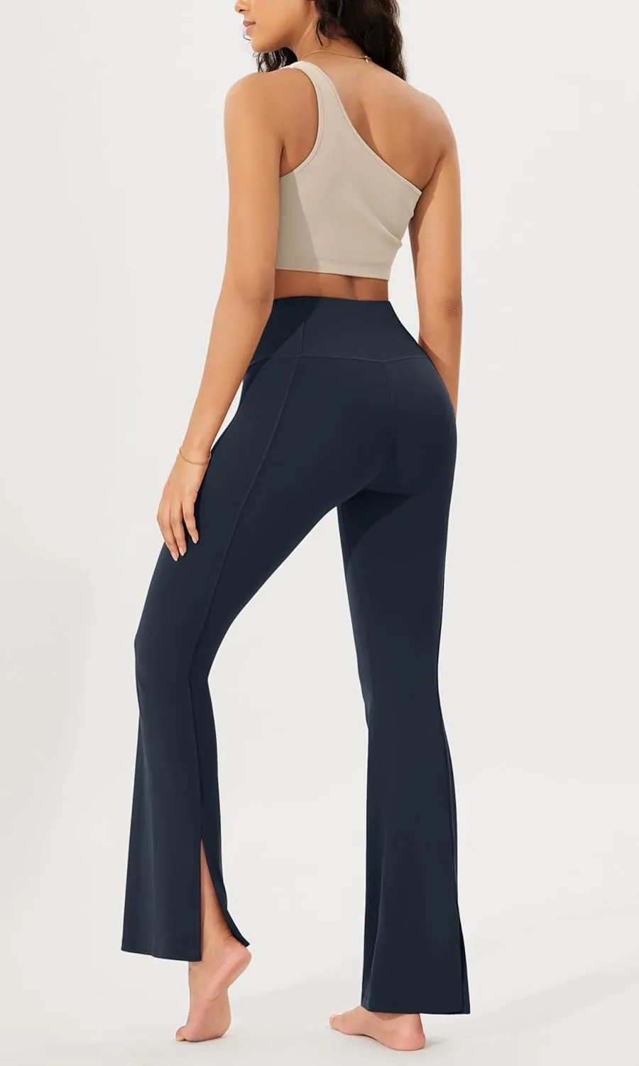 ODODOS Cloud Feeling Split-Hem Flared Pants for Women 29" /31" High Waisted Lounge Bootcut Yoga Pants