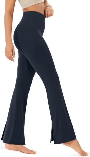 ODODOS Cloud Feeling Split-Hem Flared Pants for Women 29" /31" High Waisted Lounge Bootcut Yoga Pants