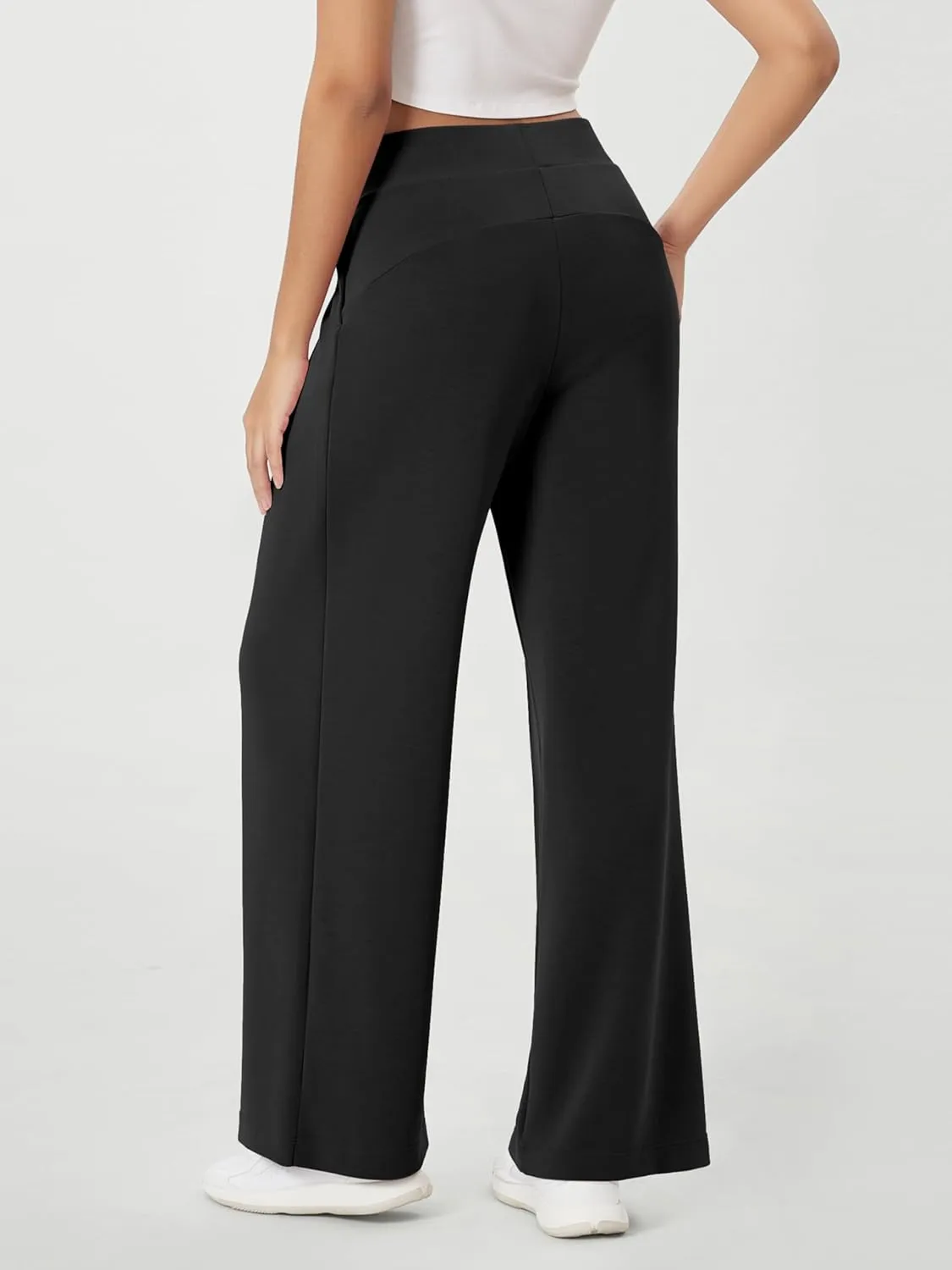 ODODOS Modal Soft Wide Leg Pants for Women High Waist Casual Relaxed Pants with Pockets-27/29"/ 31" Inseam