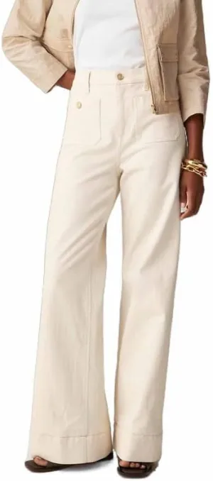 Oprah's Favorite - Tummy Control Sailor Wide Leg Trouser | Chiccurva Jeans | Wide Leg Cropped Denim Pants