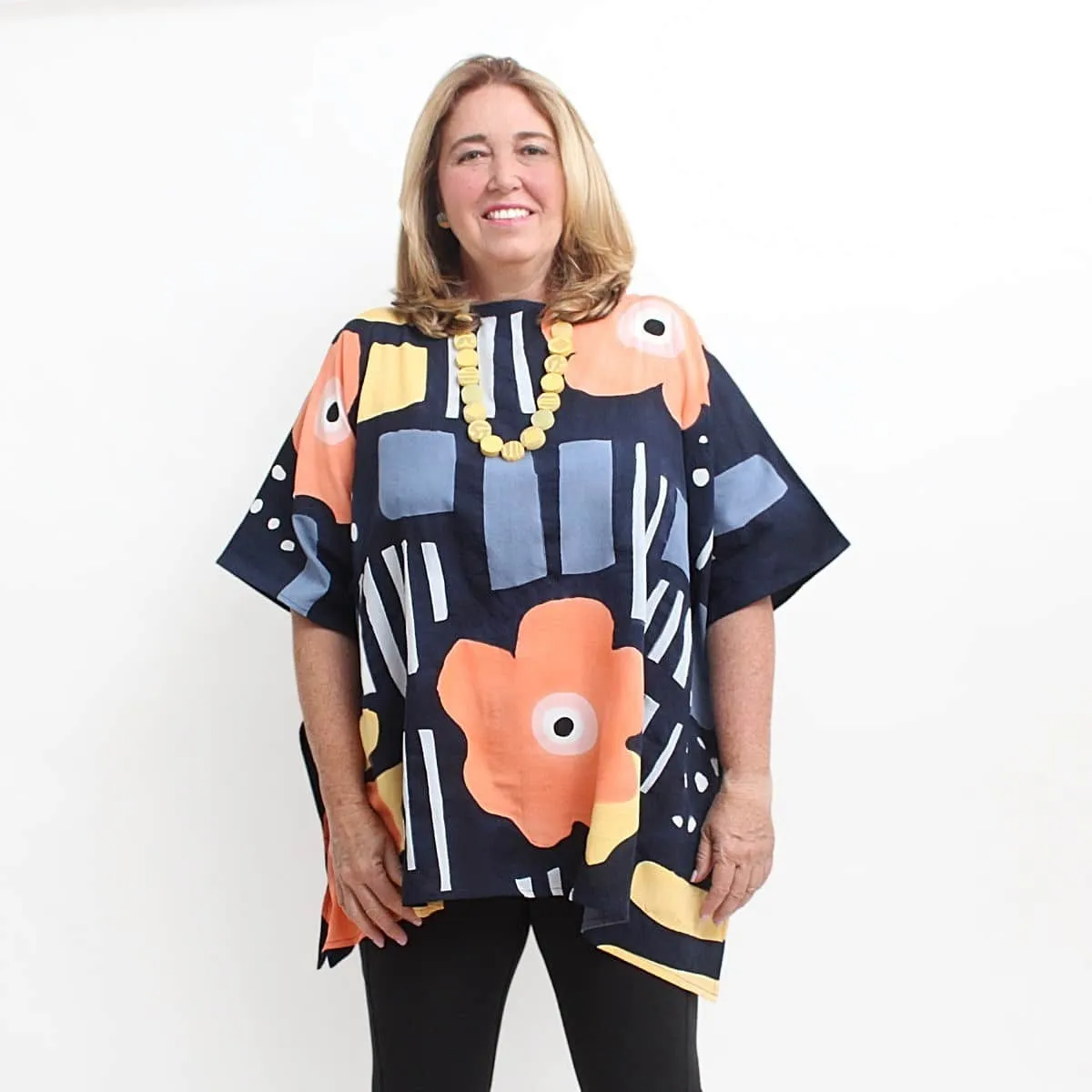 Orange Poppies Blouse