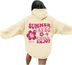 Oversized Hoodies for Women Teen Girls Pink Letter Graphic Long Sleeve Y2K Hooded Comfort Sweatshirt Pink Hoodie