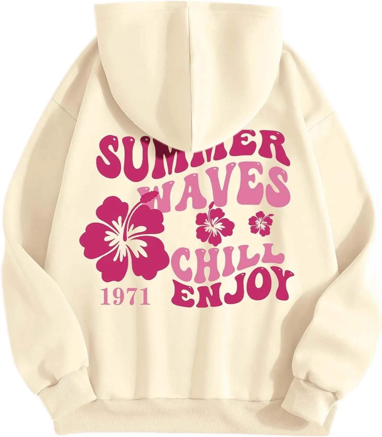 Oversized Hoodies for Women Teen Girls Pink Letter Graphic Long Sleeve Y2K Hooded Comfort Sweatshirt Pink Hoodie