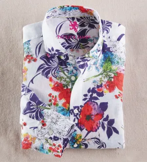 Patrick James Floral Linen Shirt