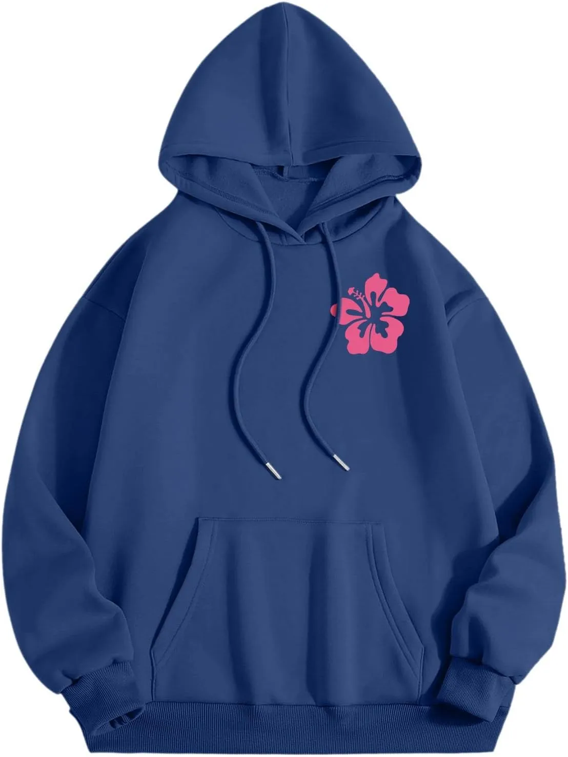 Pink Oversized Hoodie - Unisex Adult Clothing - Active Individuals - Sweatshirt - Long Sleeve - with Pockets