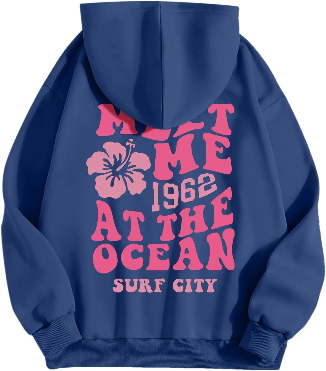 Pink Oversized Hoodie - Unisex Adult Clothing - Active Individuals - Sweatshirt - Long Sleeve - with Pockets