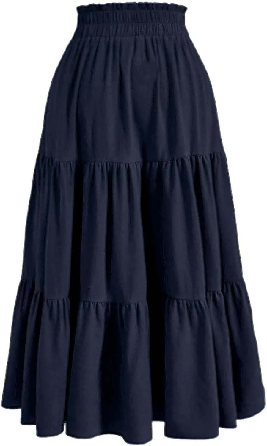 Pleated Skirts for Women High Waisted Pleated Flowy A Line Knee Length Skirts Drawstring 2025 Boho Casual Summer Skorts