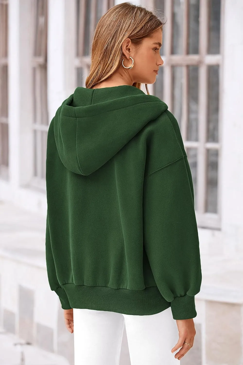 PRETTYGARDEN Women's 2025 Fall Oversized Hoodies Sweatshirt Long Sleeve Zip Up Pockets Loose Fit Y2K Winter Jackets Coat