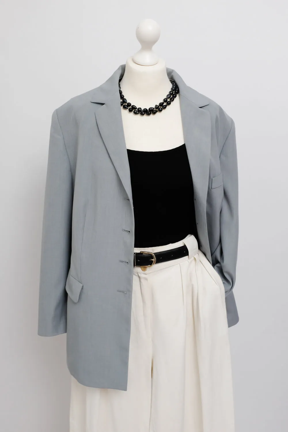 PURE NATURAL FABRIC BLUE VINTAGE BLAZER