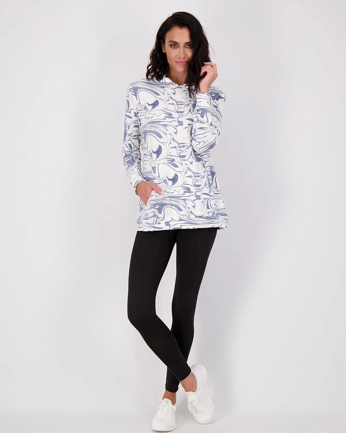 Real Essentials 3 Pack: Women's Dry Fit Long-Sleeve Hoodie Pullover Sweatshirt Pocket - Active Lounge (Available In Plus)