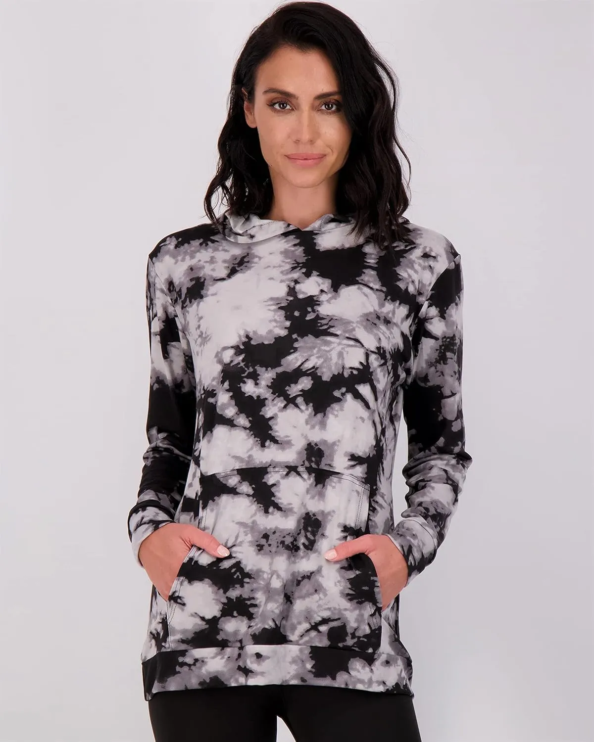 Real Essentials 3 Pack: Women's Dry Fit Long-Sleeve Hoodie Pullover Sweatshirt Pocket - Active Lounge (Available In Plus)