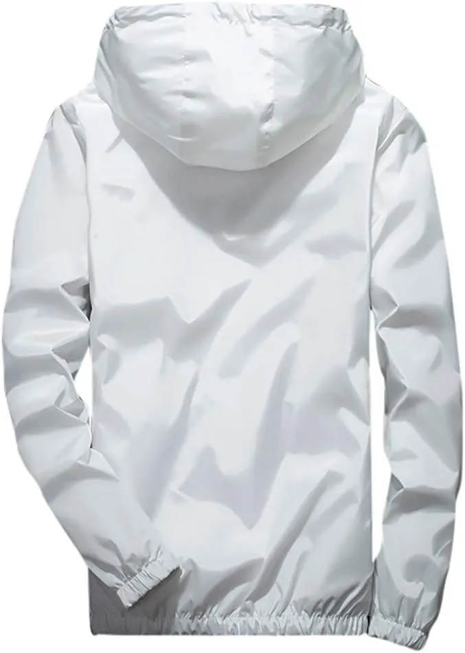 RTRDE Mens Winter Jackets Lightweight Windbreaker Casual Refleciton Zip Up Jackets with Hood Jackets, M-7XL