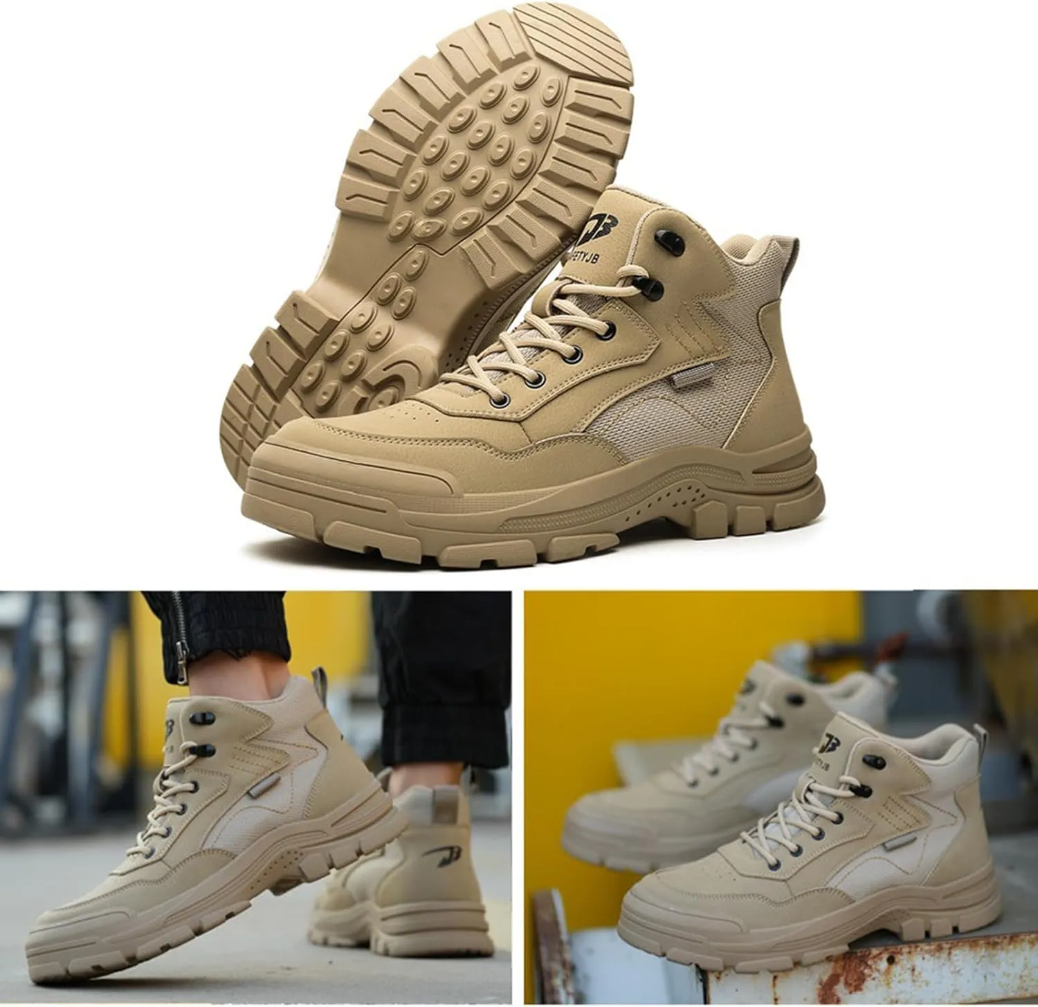 Safety Trainers Men Steel Toe Cap Trainers Work Construction Breathable Safety Shoes Non Slip Sneakers