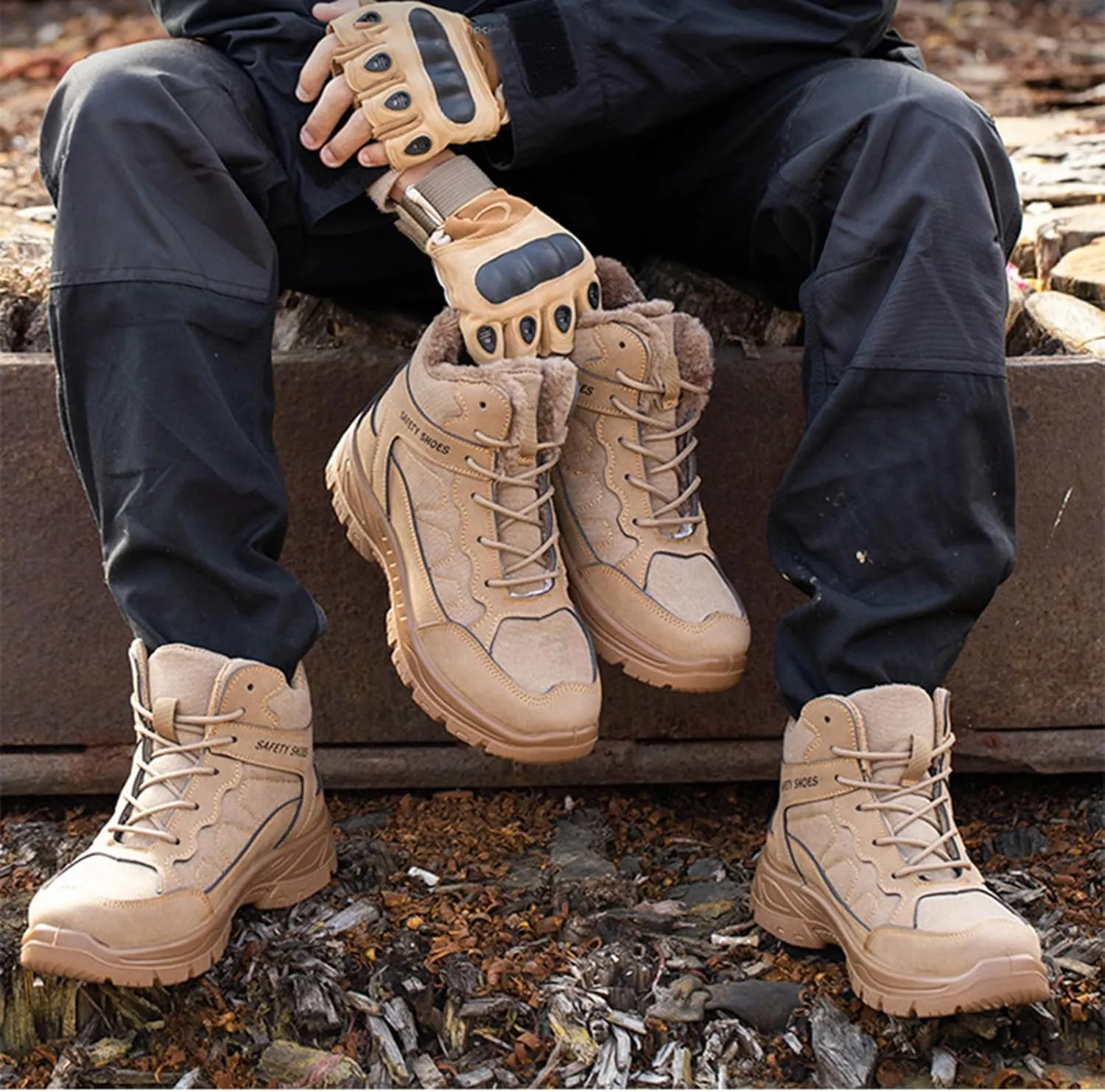 Safety Trainers Men Steel Toe Cap Trainers Work Construction Breathable Safety Shoes Non Slip Sneakers