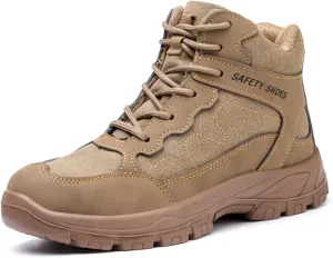 Safety Trainers Men Steel Toe Cap Trainers Work Construction Breathable Safety Shoes Non Slip Sneakers