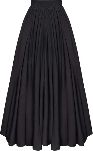Scarlet Darkness Women Casual Maxi Skirt Flowy Bohemian Renaissance Long Skirts