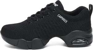 SECHRITE Womens Mens Jazz Dance Sneakers Lace Up Split Sole Dance Shoes