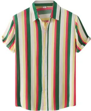 Short Sleeve Button Up Shirts for Men Hawaiian Shirts Short Sleeve Button Down Beach Shirts Tropical Summer Shirts