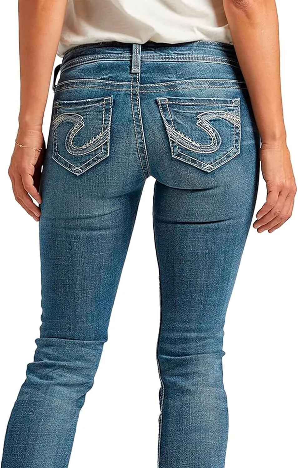 Silver Jeans Co. Women's Tuesday Low Rise Slim Bootcut Jeans
