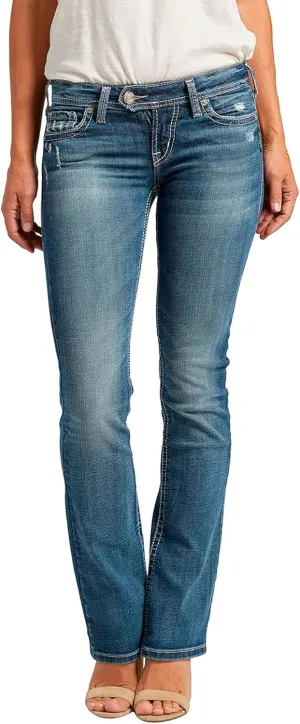 Silver Jeans Co. Women's Tuesday Low Rise Slim Bootcut Jeans