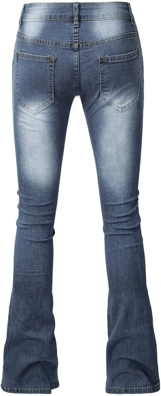 Skinny Jeans for Women Stretch Mid Bell Slim Length Jeans Jeans Flare Women's Jeans Black Pants for Women Classic