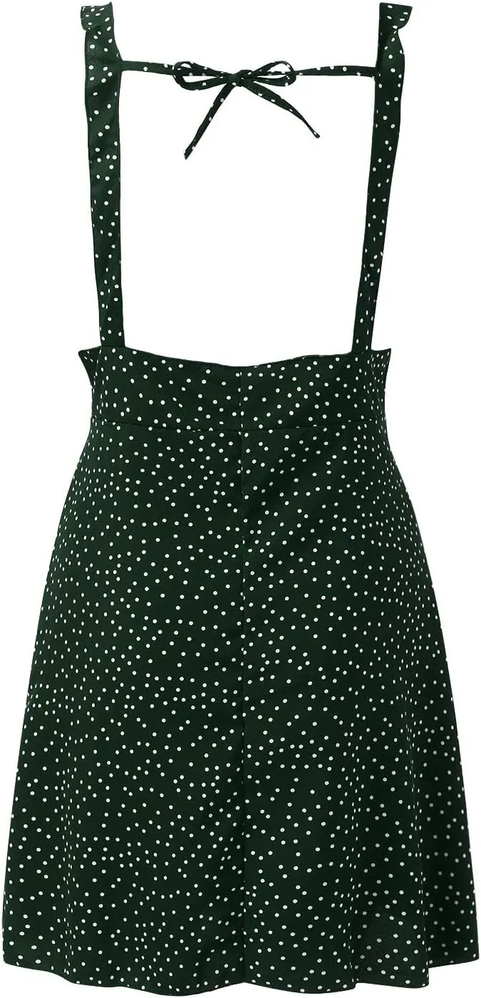 Spaghetti Straps Boho Dress for Women 2025 Summer V Neck Sleeveless Floral Printed Mini Sun Dresses Beach Vacation Clothes