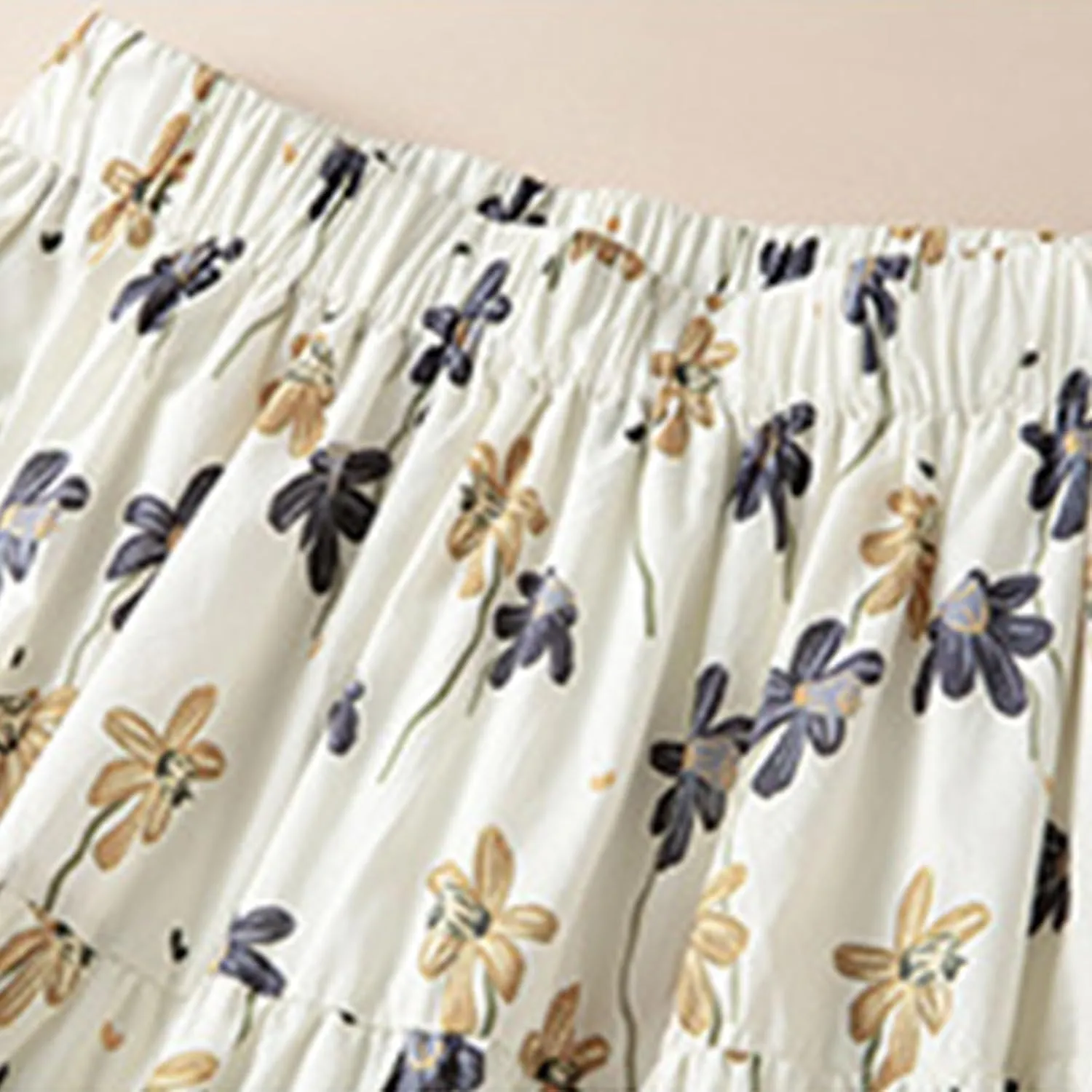 Spring Summer Floral Skirts for Women 2025 Bohemian Beach Midi Skirt Lightweight Flowy Vacation Boho Skirts
