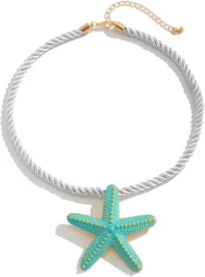 Starfish Necklace for Women Large Star Pendant Necklaces Beach Necklaces Statement Chunky Necklaces Summer Holiday Beach Party Jewelry