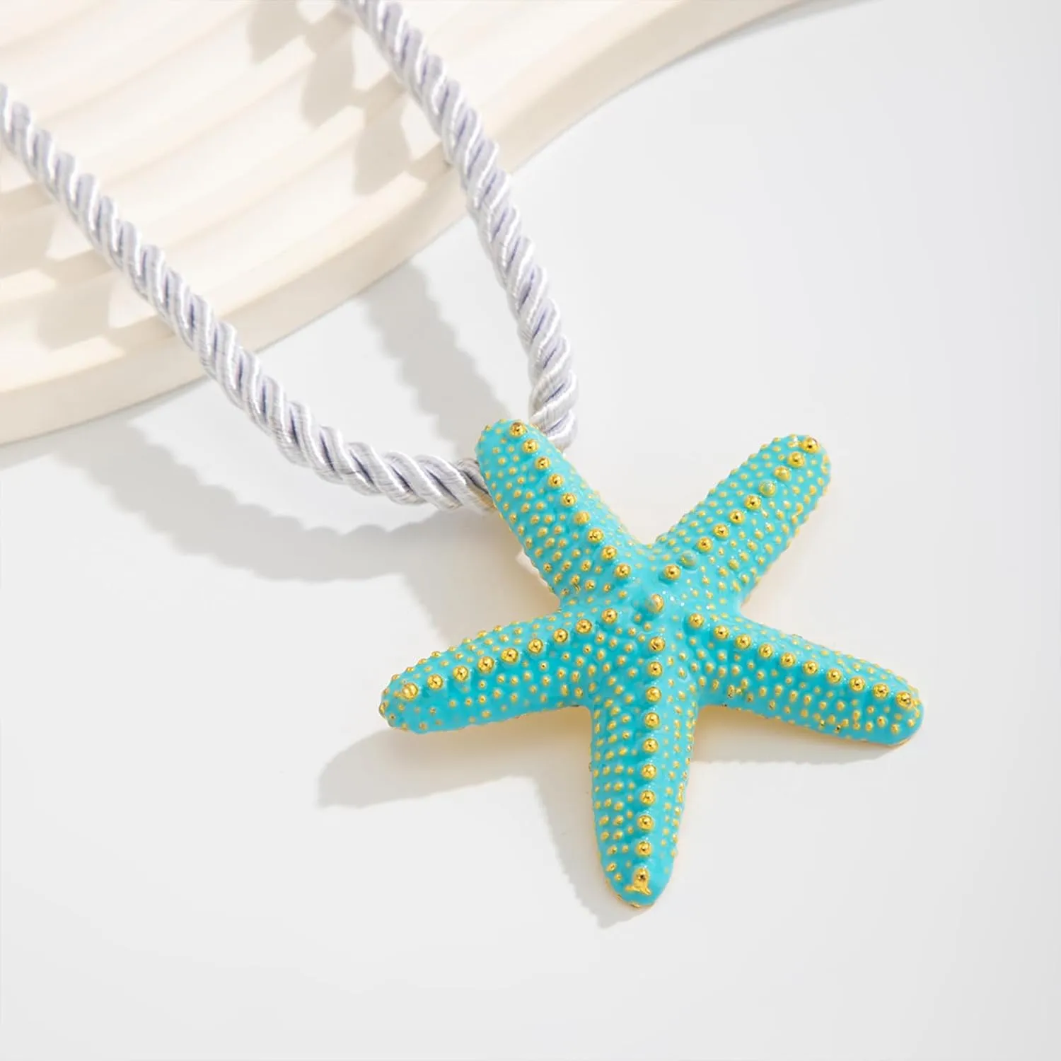 Starfish Necklace for Women Large Star Pendant Necklaces Beach Necklaces Statement Chunky Necklaces Summer Holiday Beach Party Jewelry