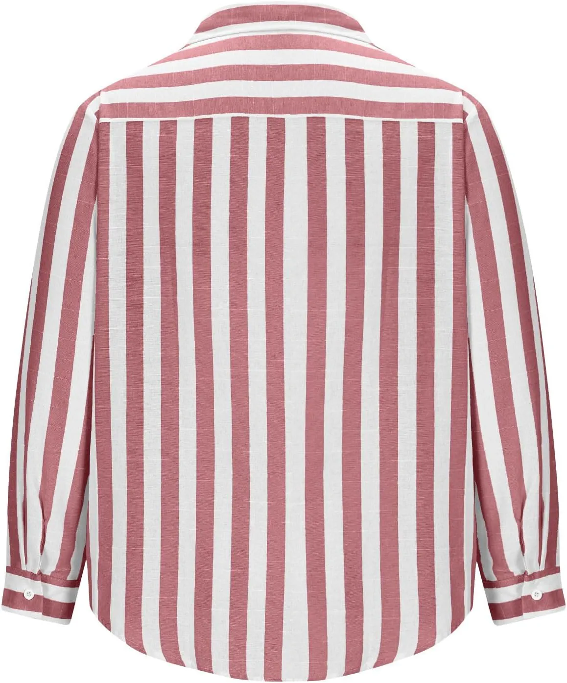 Striped Color Block Shirts for Men Casual Long Sleeve Button Down Shirts Loose Summer Beach Collared Top