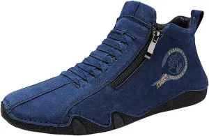 Suede Boots for Men Waterproof Leather Sneakers Casual Non-Slip Walking Shoes Breathable Outdoor Shoes 2024