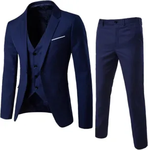 Suits for Men 2024 Suit Business Wedding Party Jacket Vest & Pants Coat Men Wedding Suits Big and Tall Suits for Men