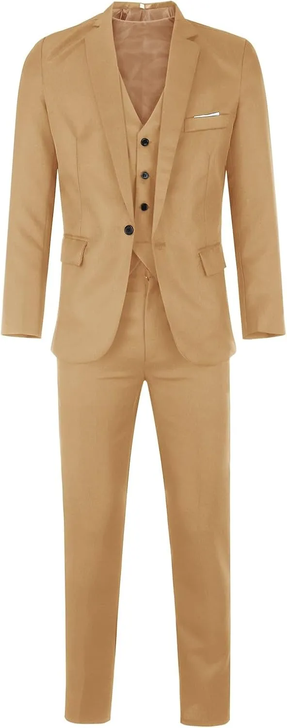 Suits for Men 2024 Suit Business Wedding Party Jacket Vest & Pants Coat Men Wedding Suits Big and Tall Suits for Men