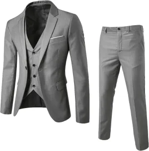 Suits for Men 2024 Suit Business Wedding Party Jacket Vest & Pants Coat Men Wedding Suits Big and Tall Suits for Men