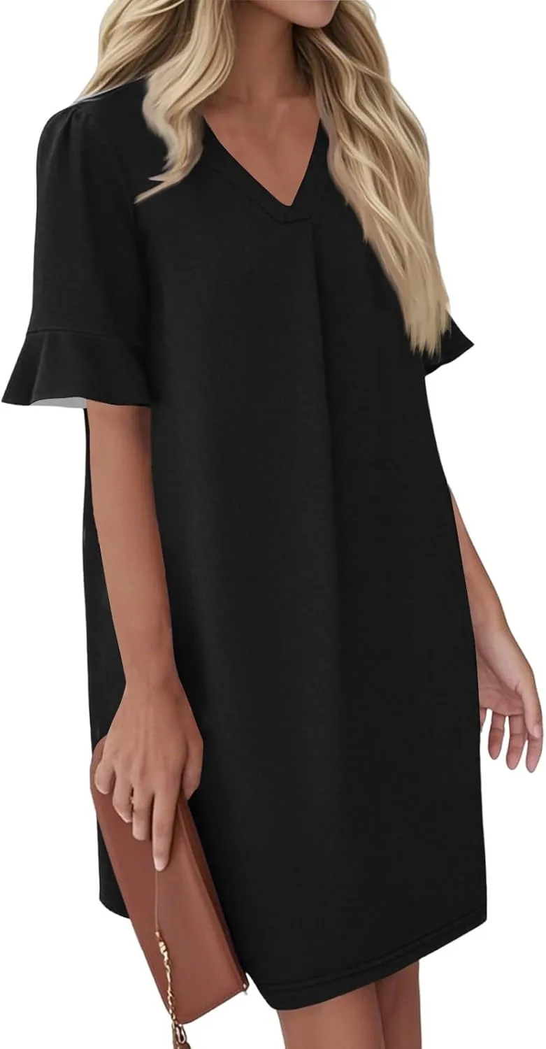 Summer Casual Dresses for Women Flowy Garden Party Dresses That Hide Tummy Bulge Birthday Ruffle Ren Faire Cute Spring Outfit