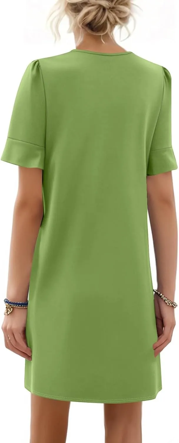 Summer Casual Dresses for Women Flowy Garden Party Dresses That Hide Tummy Bulge Birthday Ruffle Ren Faire Cute Spring Outfit