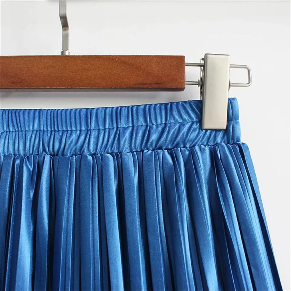Summer Skirts Pleated Long Skirts Women Midi Skirts Women's Novelty Skirts